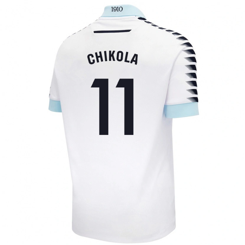 Danxen Herren Peter Chikola #11 Weiß Blau Auswärtstrikot Trikot 2024/25 T-Shirt