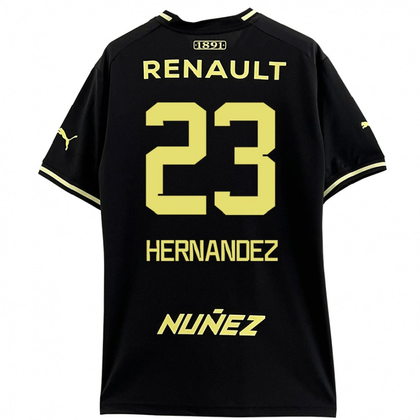 Danxen Herren Abel Hernández #23 Schwarz Gelb Auswärtstrikot Trikot 2024/25 T-Shirt