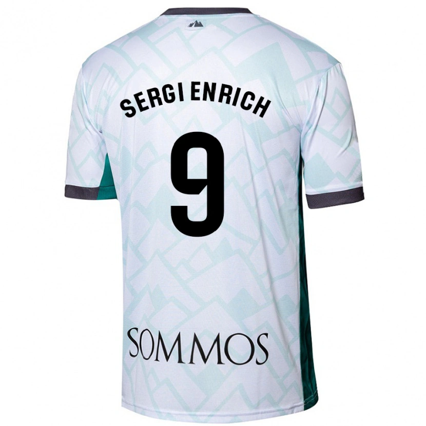 Danxen Herren Sergi Enrich #9 Weiß Grün Auswärtstrikot Trikot 2024/25 T-Shirt