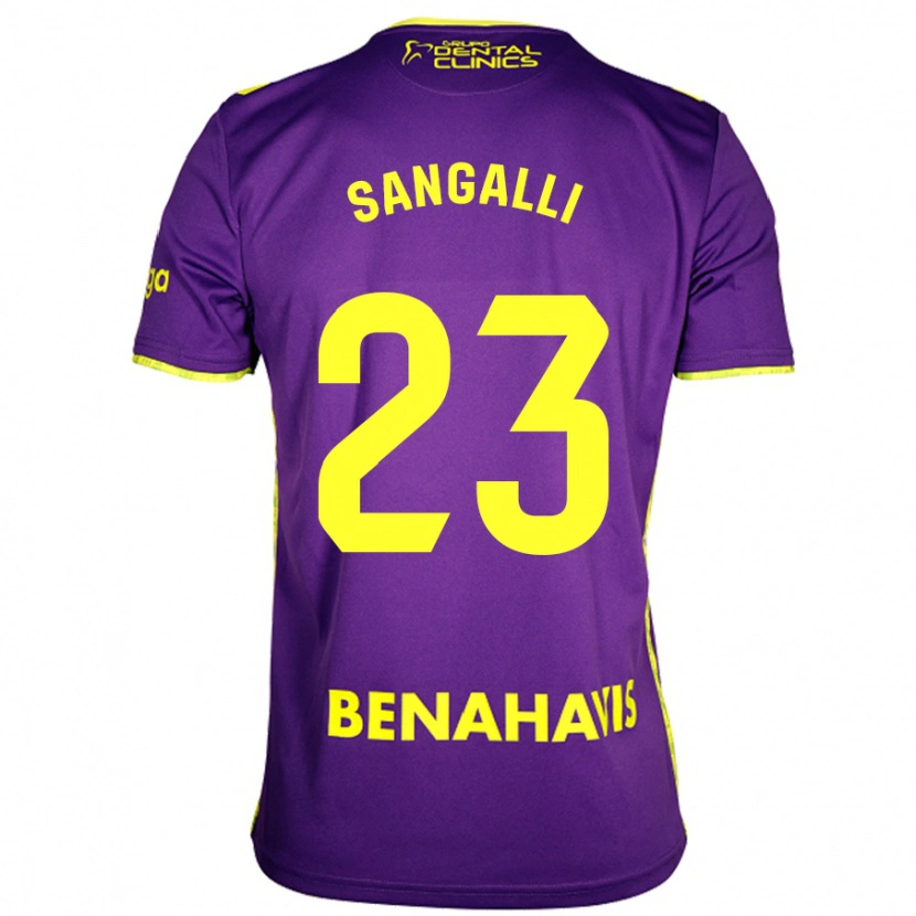 Danxen Herren Luca Sangalli #23 Lila Gelb Auswärtstrikot Trikot 2024/25 T-Shirt