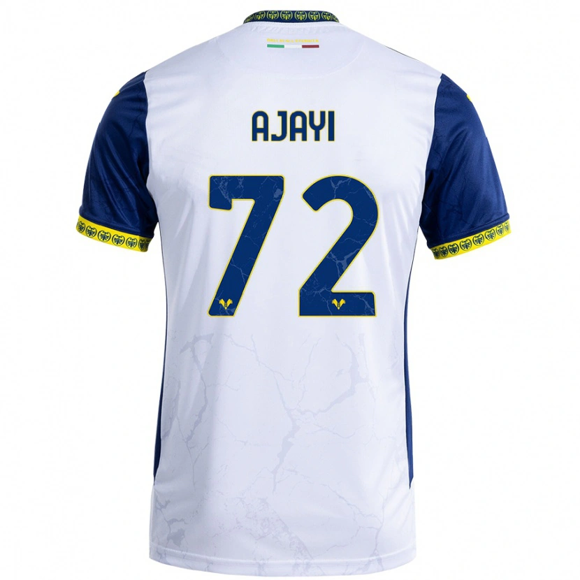 Danxen Herren Junior Ajayi #72 Weiß Blau Auswärtstrikot Trikot 2024/25 T-Shirt