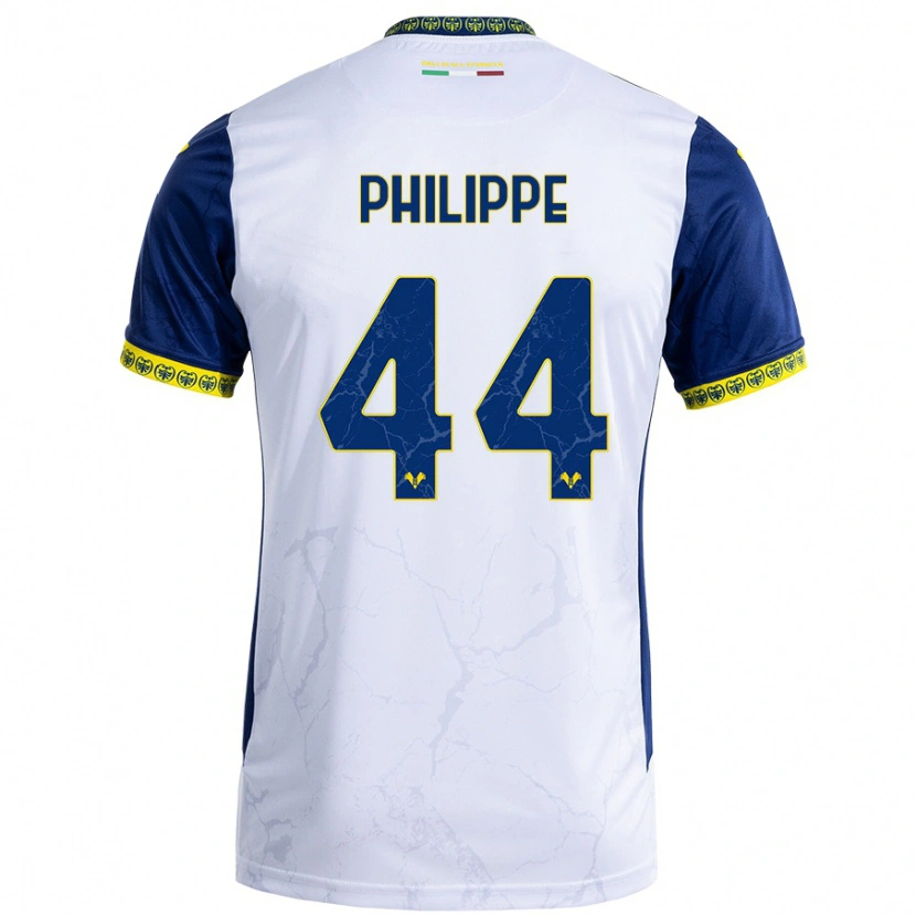 Danxen Herren Mathis Philippe #44 Weiß Blau Auswärtstrikot Trikot 2024/25 T-Shirt