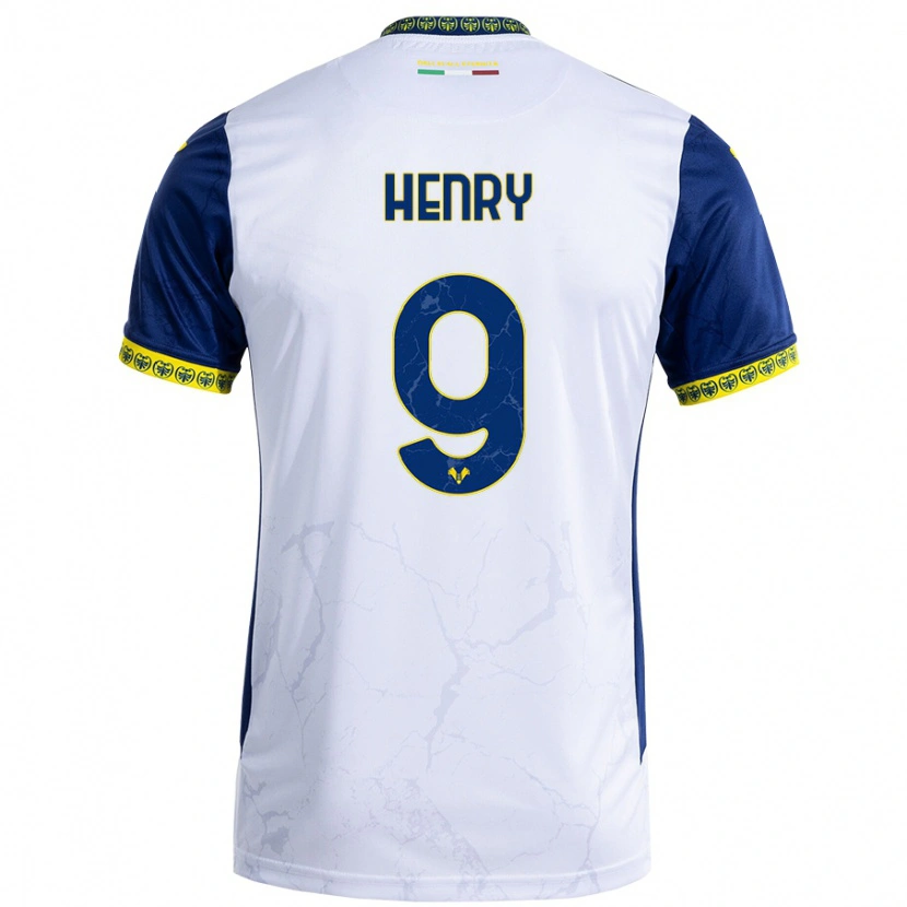 Danxen Herren Thomas Henry #9 Weiß Blau Auswärtstrikot Trikot 2024/25 T-Shirt