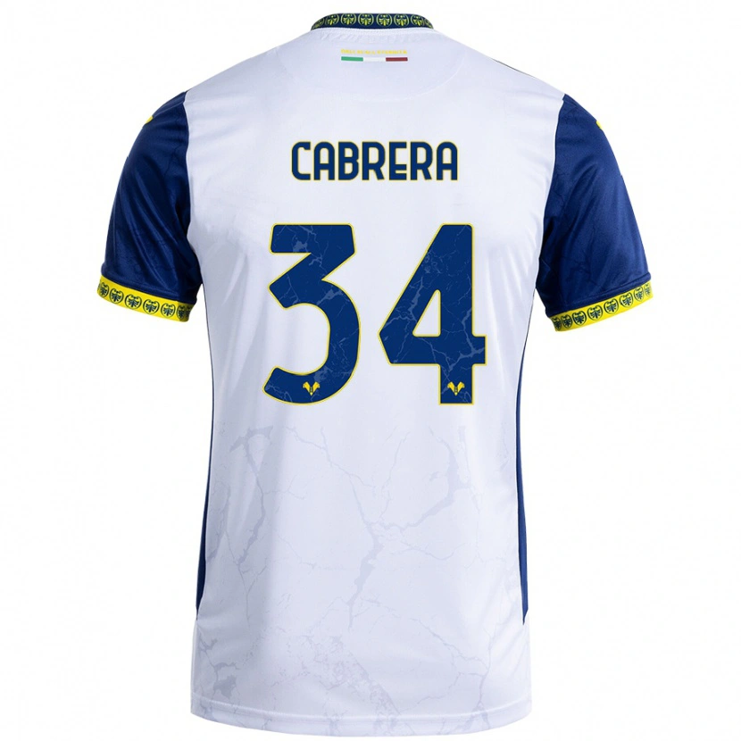 Danxen Herren Ilena Cabrera #34 Weiß Blau Auswärtstrikot Trikot 2024/25 T-Shirt