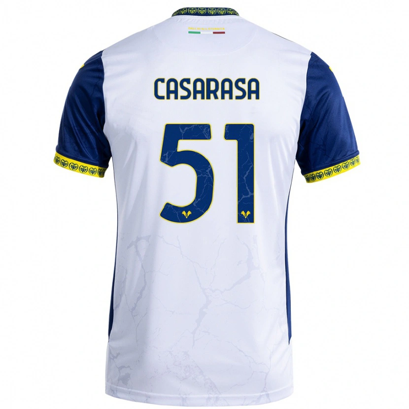 Danxen Herren Asia Casarasa #51 Weiß Blau Auswärtstrikot Trikot 2024/25 T-Shirt