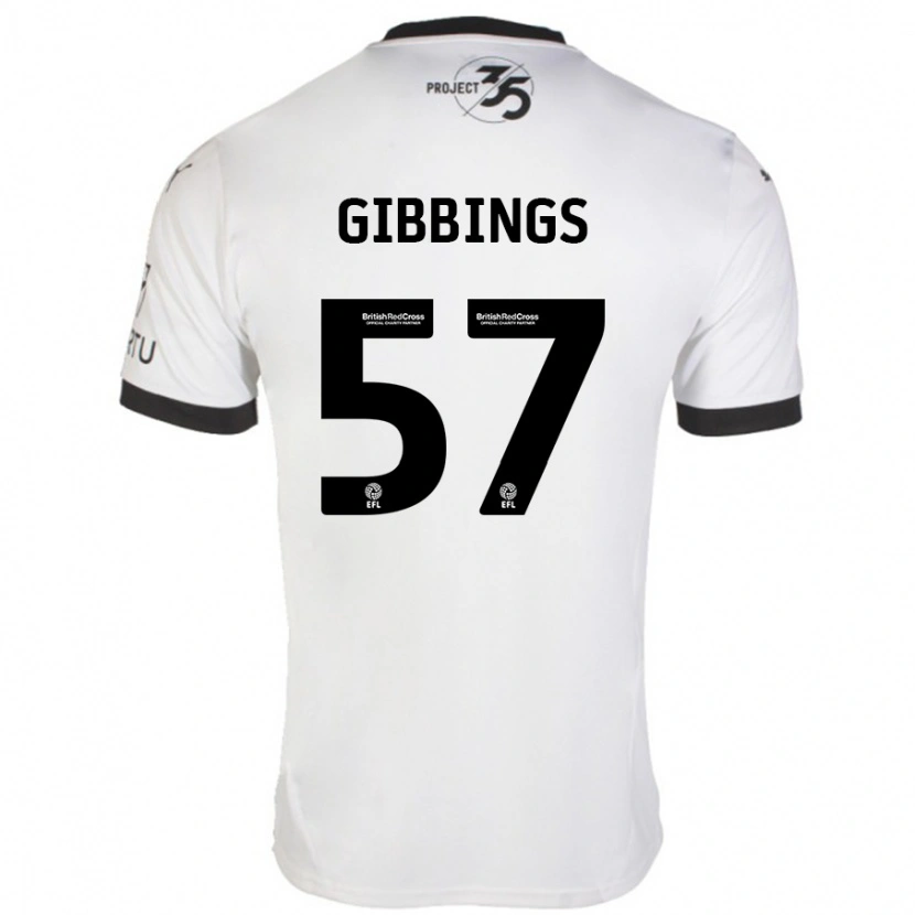 Danxen Herren Cole Gibbings #57 Weiß Schwarz Auswärtstrikot Trikot 2024/25 T-Shirt