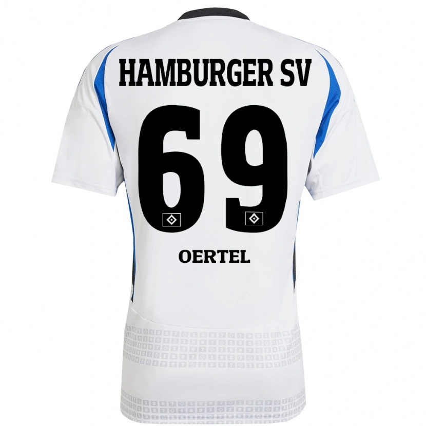 Danxen Damen Jan Oertel #69 Weiß Blau Heimtrikot Trikot 2024/25 T-Shirt