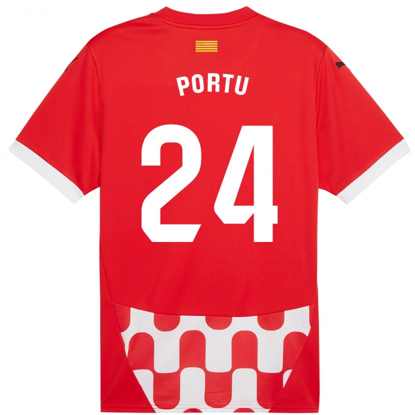 Danxen Damen Portu #24 Rot Weiß Heimtrikot Trikot 2024/25 T-Shirt