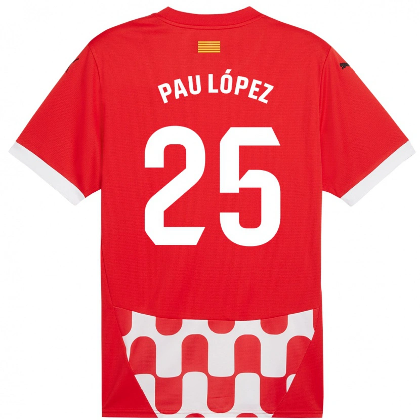 Danxen Damen Pau López #25 Rot Weiß Heimtrikot Trikot 2024/25 T-Shirt