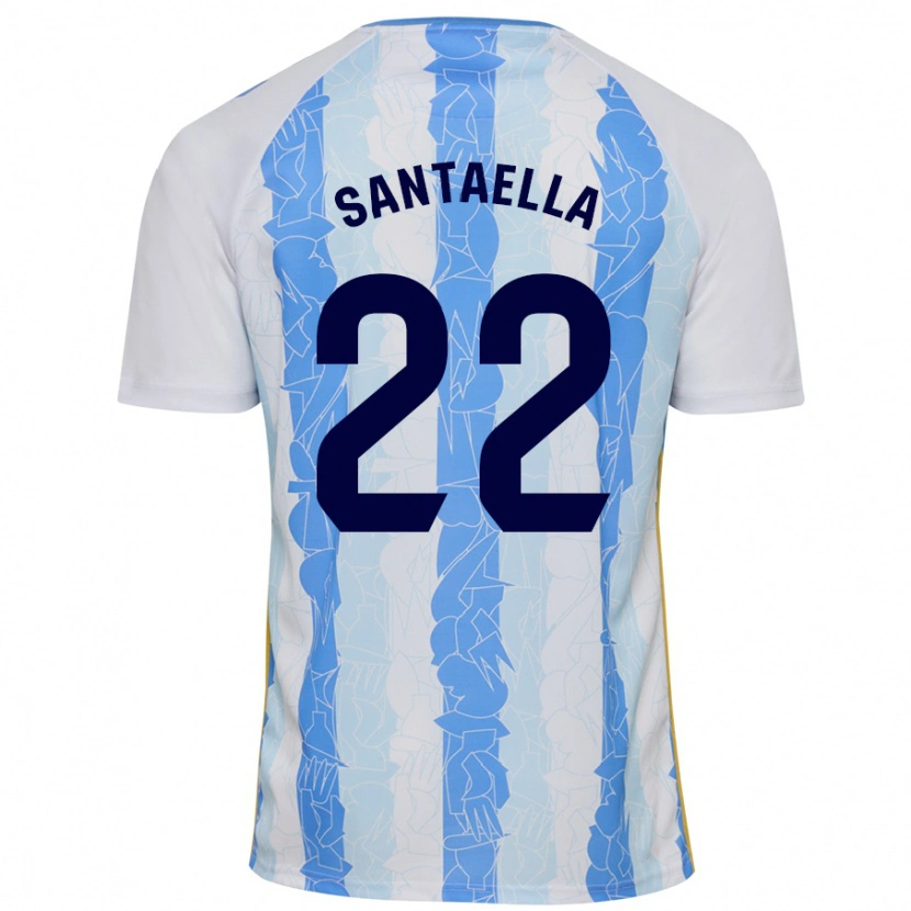 Danxen Damen Miguel Ángel Santaella #22 Weiß Blau Heimtrikot Trikot 2024/25 T-Shirt