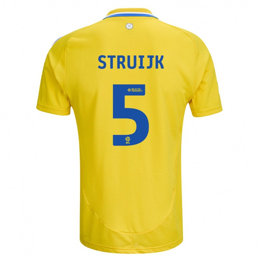 Danxen Damen Pascal Struijk #5 Gelb Blau Auswärtstrikot Trikot 2024/25 T-Shirt