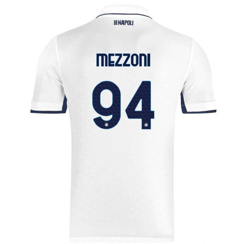 Danxen Damen Francesco Mezzoni #94 Weiß Königsblau Auswärtstrikot Trikot 2024/25 T-Shirt