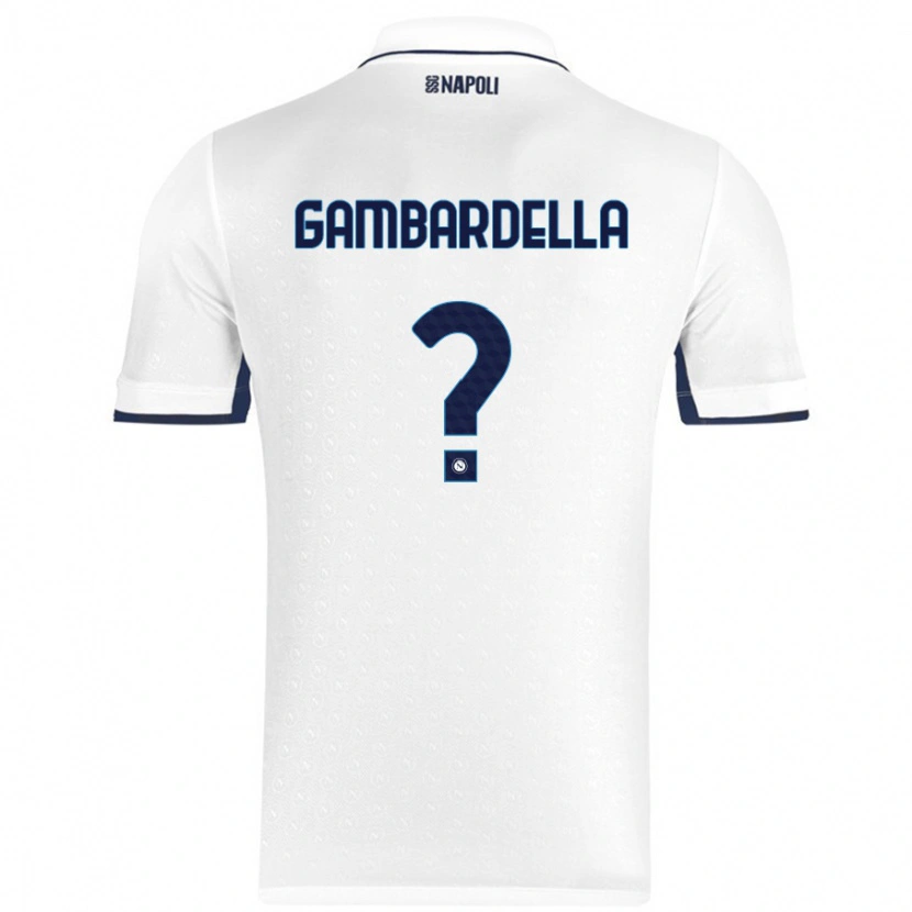 Danxen Damen Vittorio Gambardella #0 Weiß Königsblau Auswärtstrikot Trikot 2024/25 T-Shirt