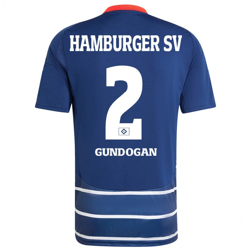 Danxen Damen Haci Gündogan #2 Dunkelblau Auswärtstrikot Trikot 2024/25 T-Shirt