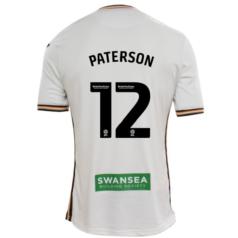 Danxen Kinder Jamie Paterson #12 Rot Weiß Heimtrikot Trikot 2024/25 T-Shirt