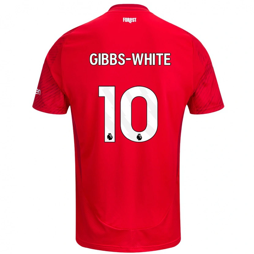 Danxen Kinder Morgan Gibbs-White #10 Rot Weiß Heimtrikot Trikot 2024/25 T-Shirt