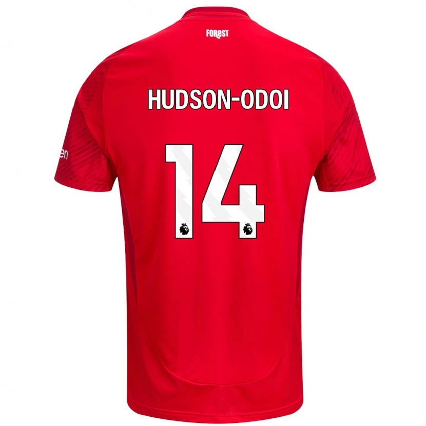 Danxen Kinder Callum Hudson-Odoi #14 Rot Weiß Heimtrikot Trikot 2024/25 T-Shirt