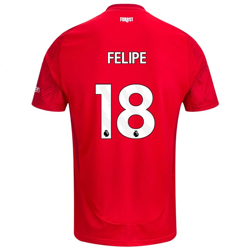 Danxen Kinder Felipe #18 Rot Weiß Heimtrikot Trikot 2024/25 T-Shirt