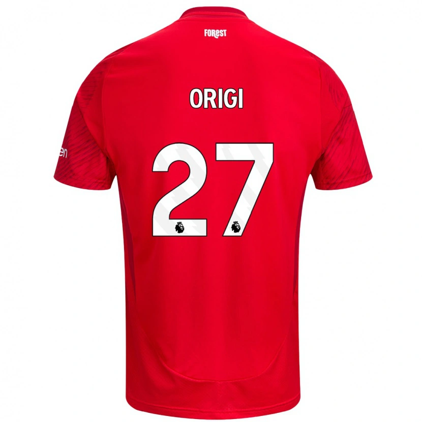 Danxen Kinder Divock Origi #27 Rot Weiß Heimtrikot Trikot 2024/25 T-Shirt