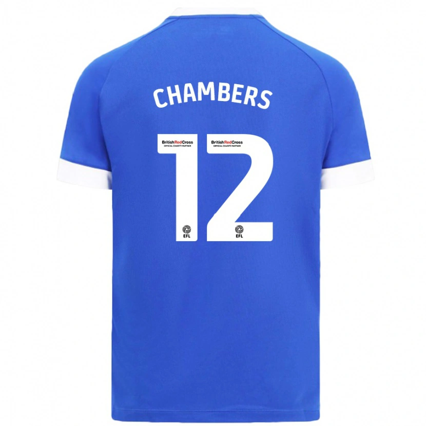 Danxen Kinder Calum Chambers #12 Himmelblau Heimtrikot Trikot 2024/25 T-Shirt