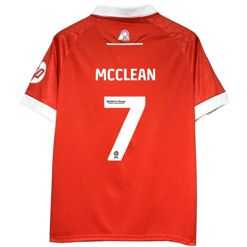 Danxen Kinder James Mcclean #7 Rot Weiß Heimtrikot Trikot 2024/25 T-Shirt