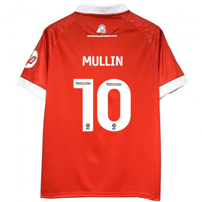 Danxen Kinder Paul Mullin #10 Rot Weiß Heimtrikot Trikot 2024/25 T-Shirt