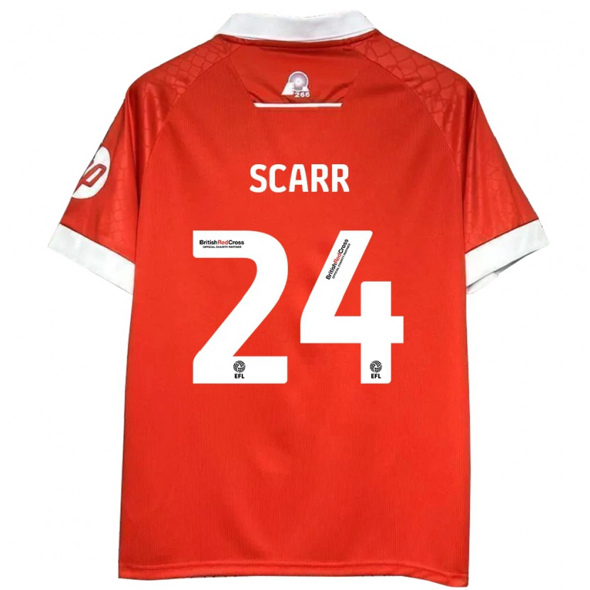 Danxen Kinder Dan Scarr #24 Rot Weiß Heimtrikot Trikot 2024/25 T-Shirt