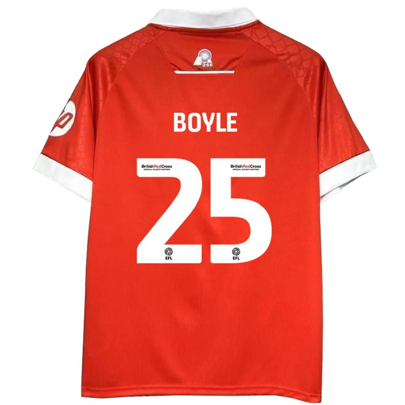 Danxen Kinder Will Boyle #25 Rot Weiß Heimtrikot Trikot 2024/25 T-Shirt