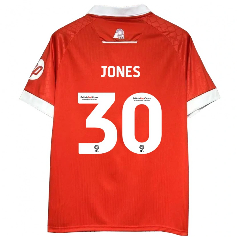 Danxen Kinder James Jones #30 Rot Weiß Heimtrikot Trikot 2024/25 T-Shirt