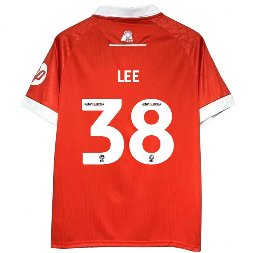 Danxen Kinder Elliot Lee #38 Rot Weiß Heimtrikot Trikot 2024/25 T-Shirt