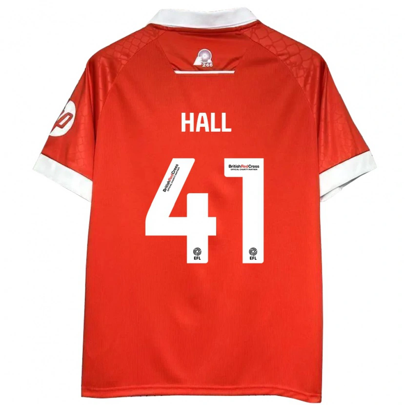 Danxen Kinder Liam Hall #41 Rot Weiß Heimtrikot Trikot 2024/25 T-Shirt