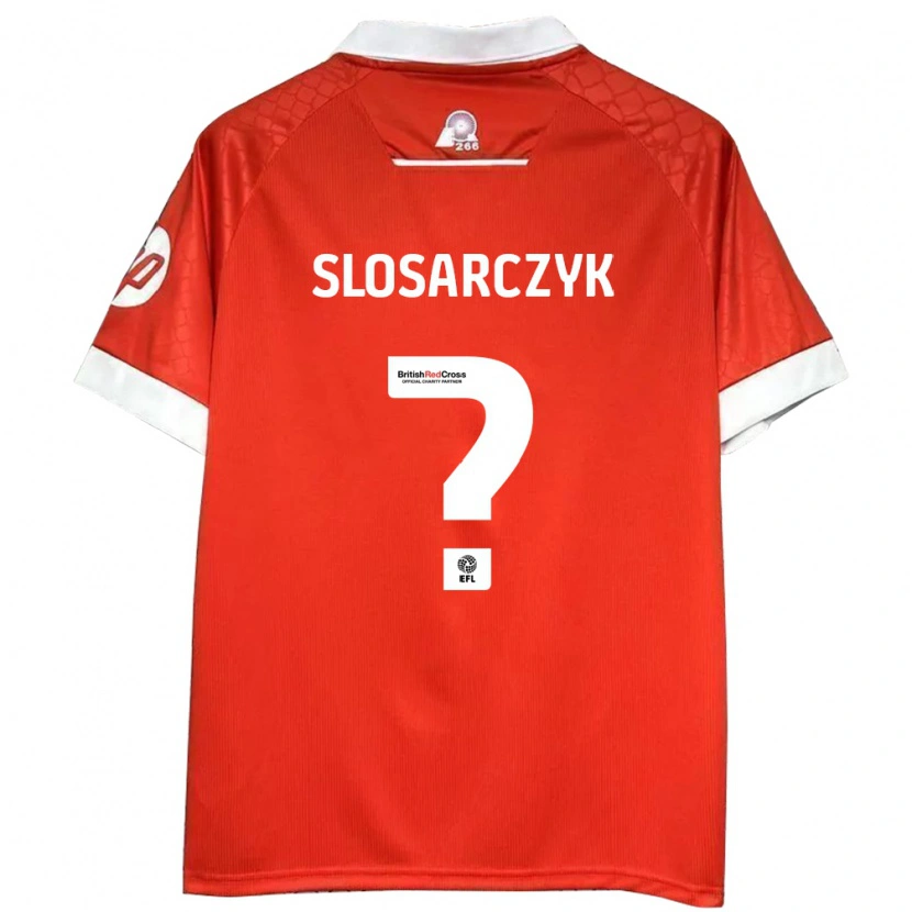 Danxen Kinder Nikolas Slosarczyk #0 Rot Weiß Heimtrikot Trikot 2024/25 T-Shirt