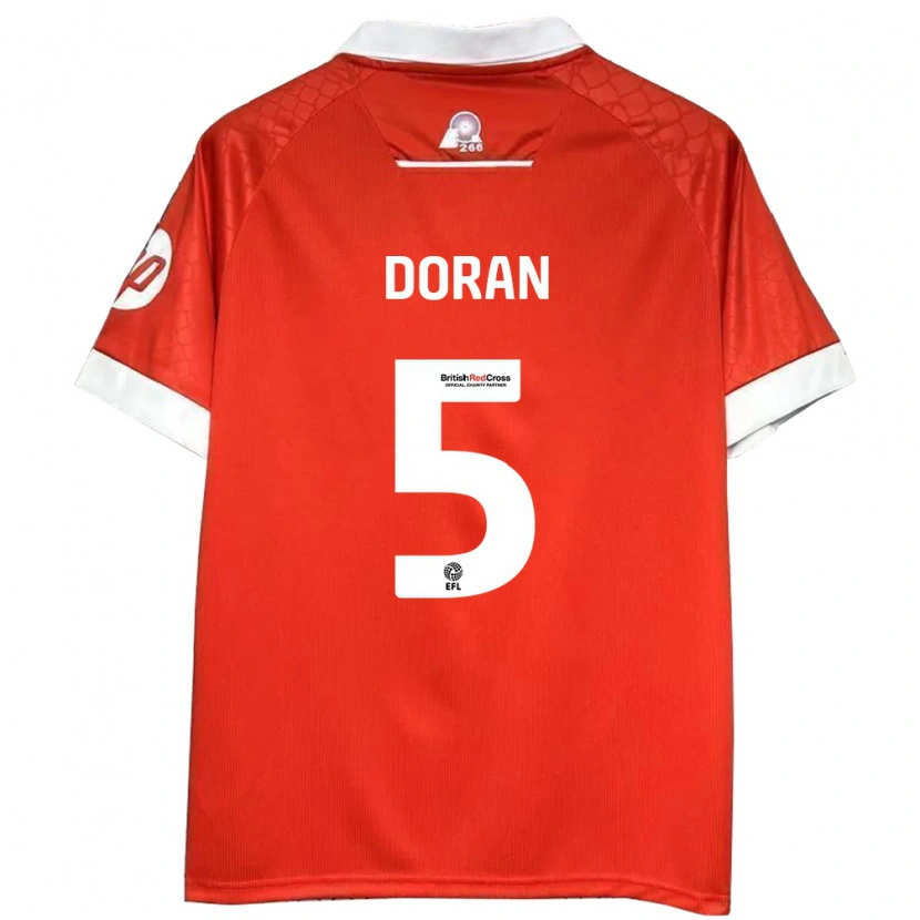 Danxen Kinder Louisha Doran #5 Rot Weiß Heimtrikot Trikot 2024/25 T-Shirt