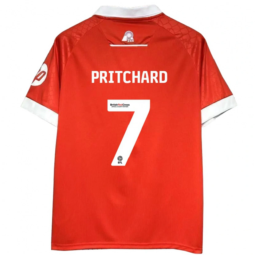 Danxen Kinder Rebecca Pritchard #7 Rot Weiß Heimtrikot Trikot 2024/25 T-Shirt