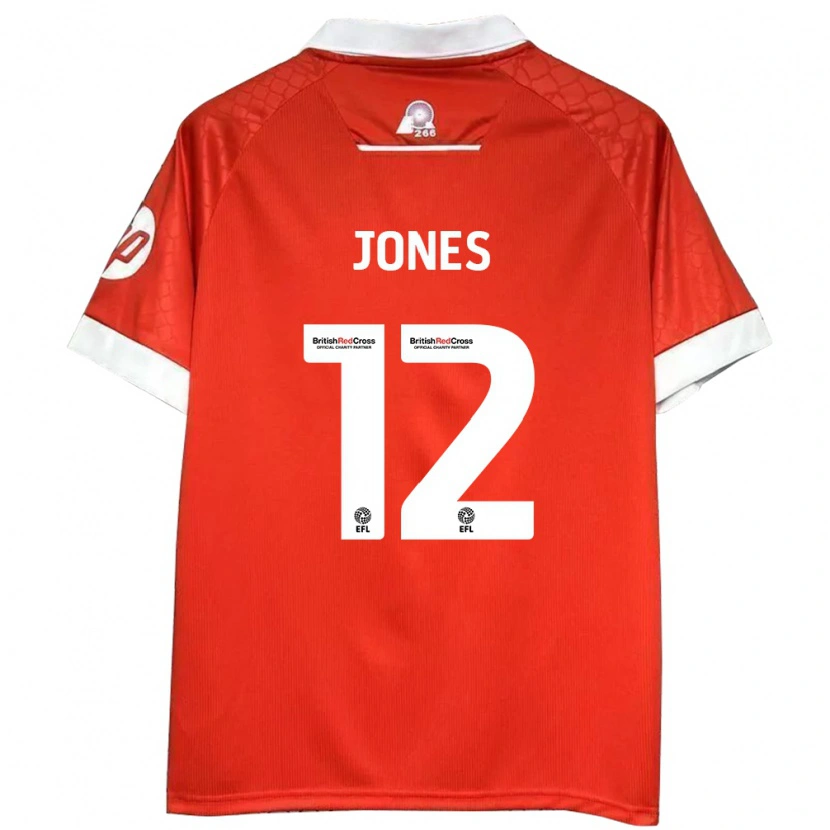 Danxen Kinder Carra Jones #12 Rot Weiß Heimtrikot Trikot 2024/25 T-Shirt