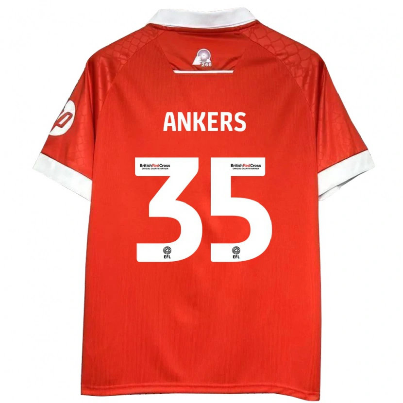 Danxen Kinder Chloe Ankers #35 Rot Weiß Heimtrikot Trikot 2024/25 T-Shirt