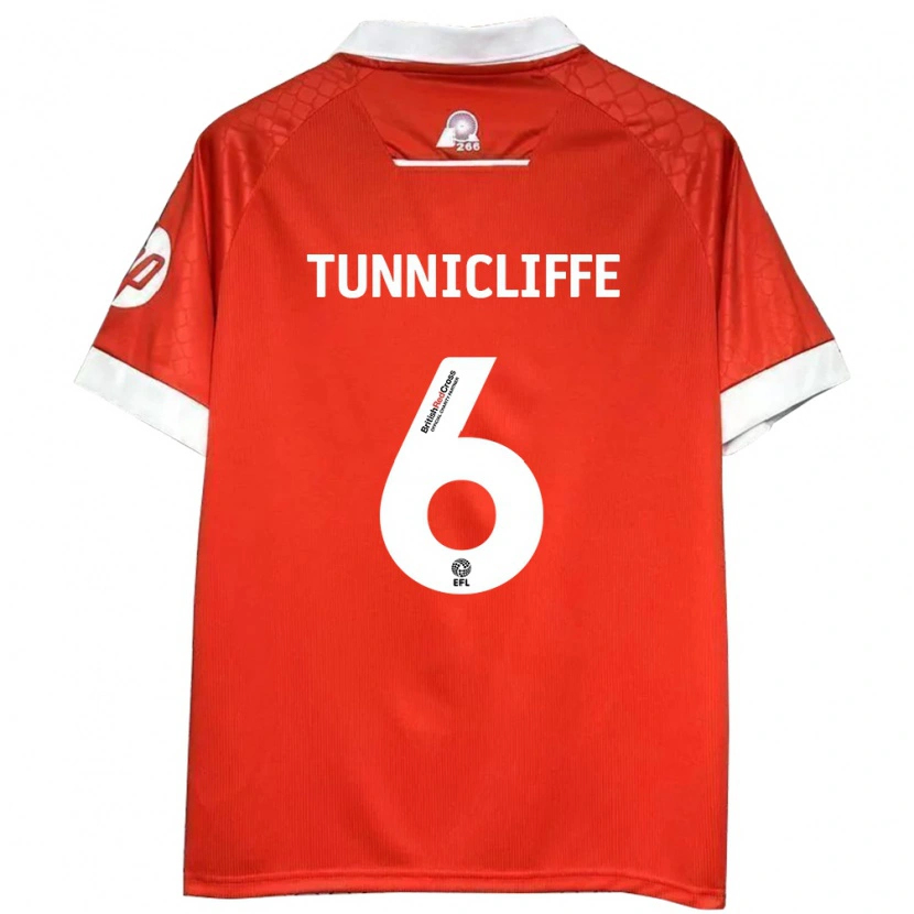 Danxen Kinder Jordan Tunnicliffe #6 Rot Weiß Heimtrikot Trikot 2024/25 T-Shirt