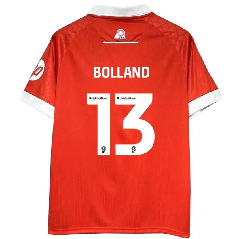 Danxen Kinder Charlotte Bolland #13 Rot Weiß Heimtrikot Trikot 2024/25 T-Shirt