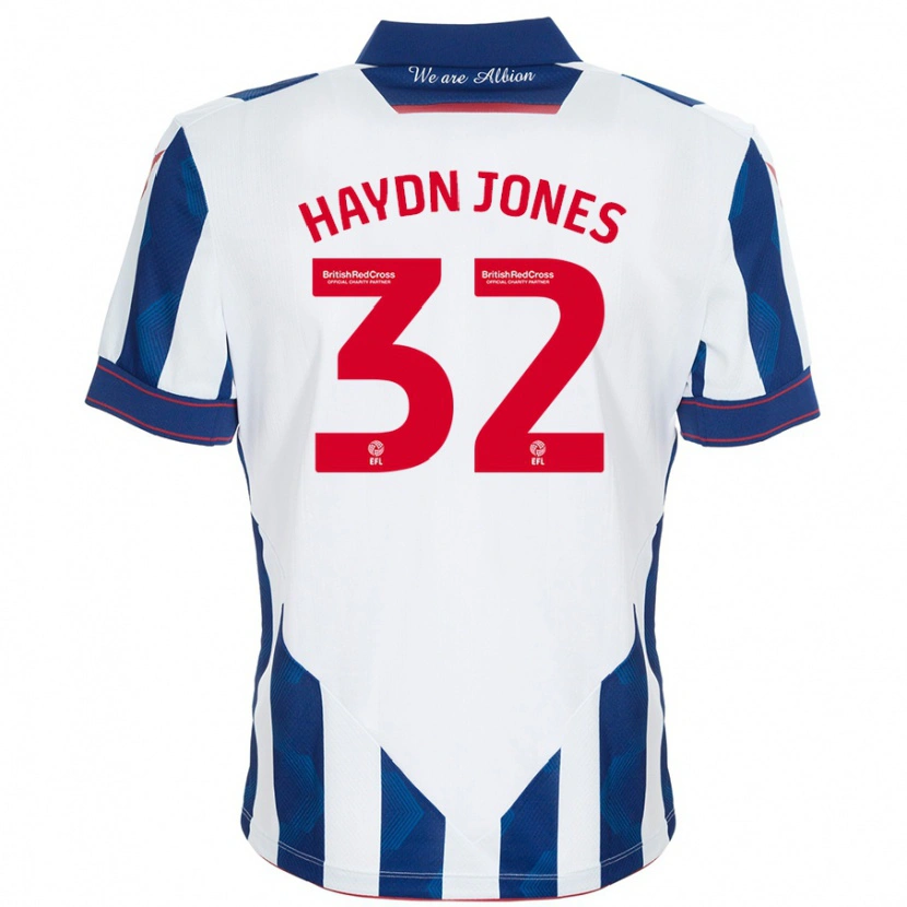 Danxen Kinder Mackenzie Haydn-Jones #32 Weiß Dunkelblau Heimtrikot Trikot 2024/25 T-Shirt