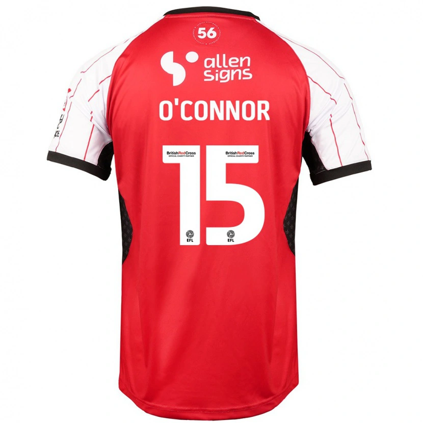 Danxen Kinder Paudie O'connor #15 Weiß Heimtrikot Trikot 2024/25 T-Shirt