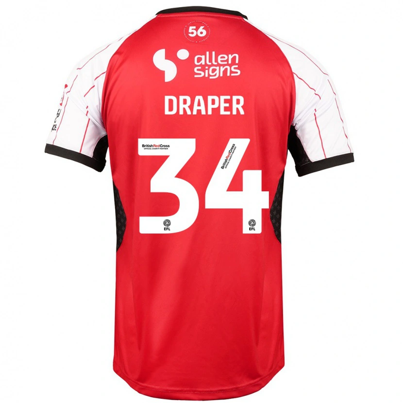 Danxen Kinder Freddie Draper #34 Weiß Heimtrikot Trikot 2024/25 T-Shirt