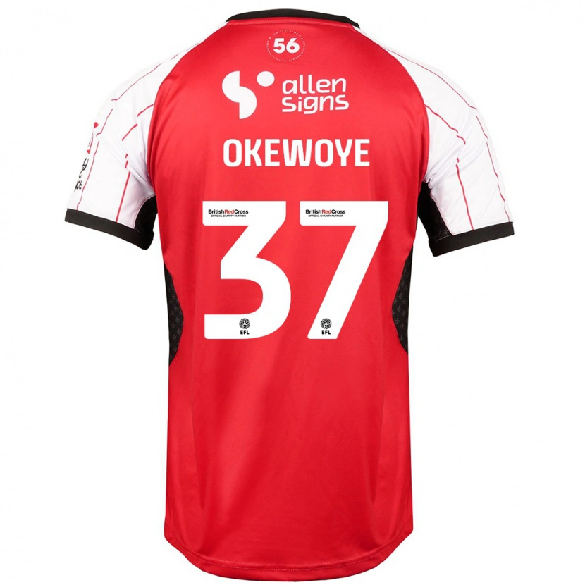 Danxen Kinder Gbolahan Okewoye #37 Weiß Heimtrikot Trikot 2024/25 T-Shirt