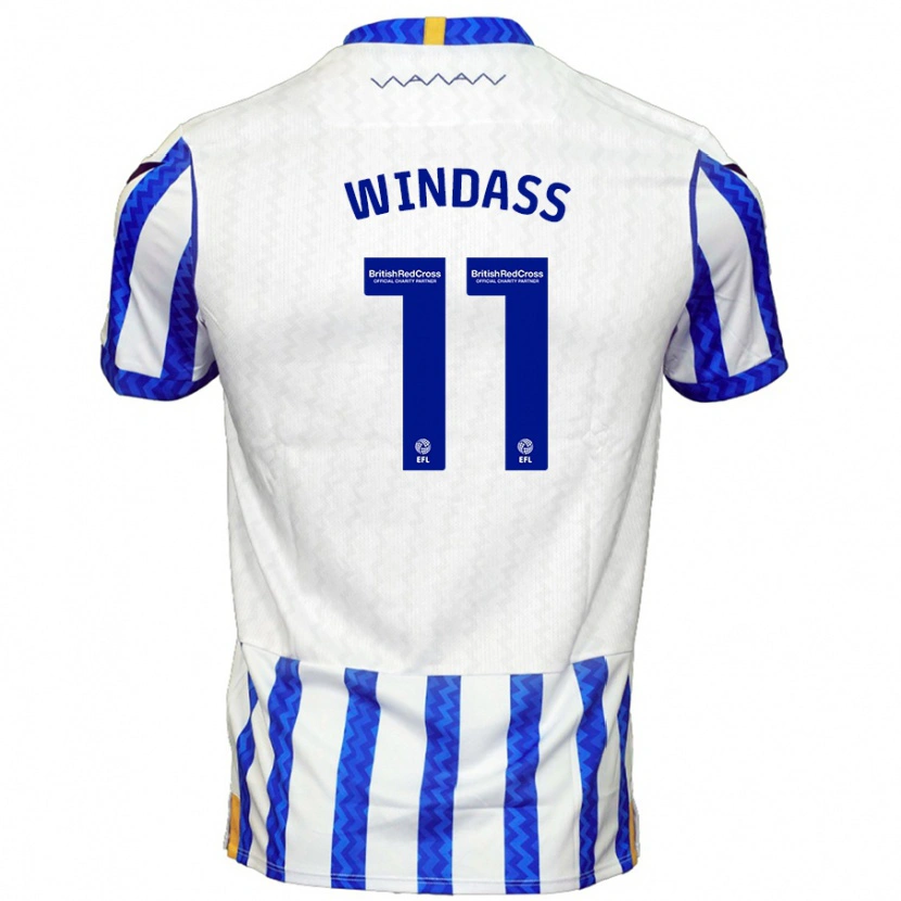 Danxen Kinder Josh Windass #11 Blau Weiß Heimtrikot Trikot 2024/25 T-Shirt