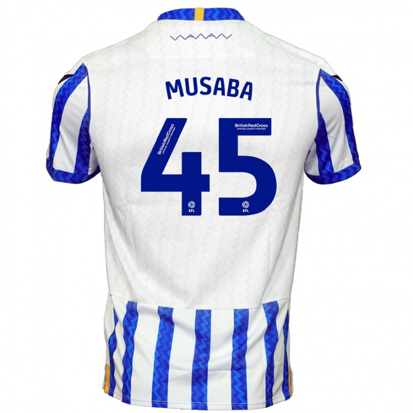 Danxen Kinder Anthony Musaba #45 Blau Weiß Heimtrikot Trikot 2024/25 T-Shirt