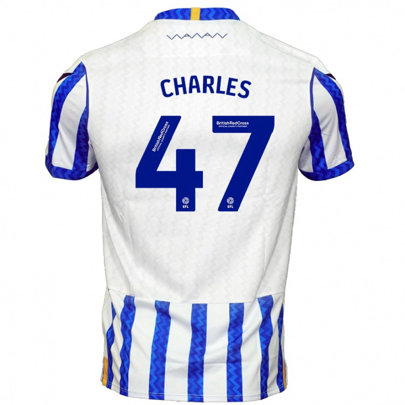 Danxen Kinder Pierce Charles #47 Blau Weiß Heimtrikot Trikot 2024/25 T-Shirt