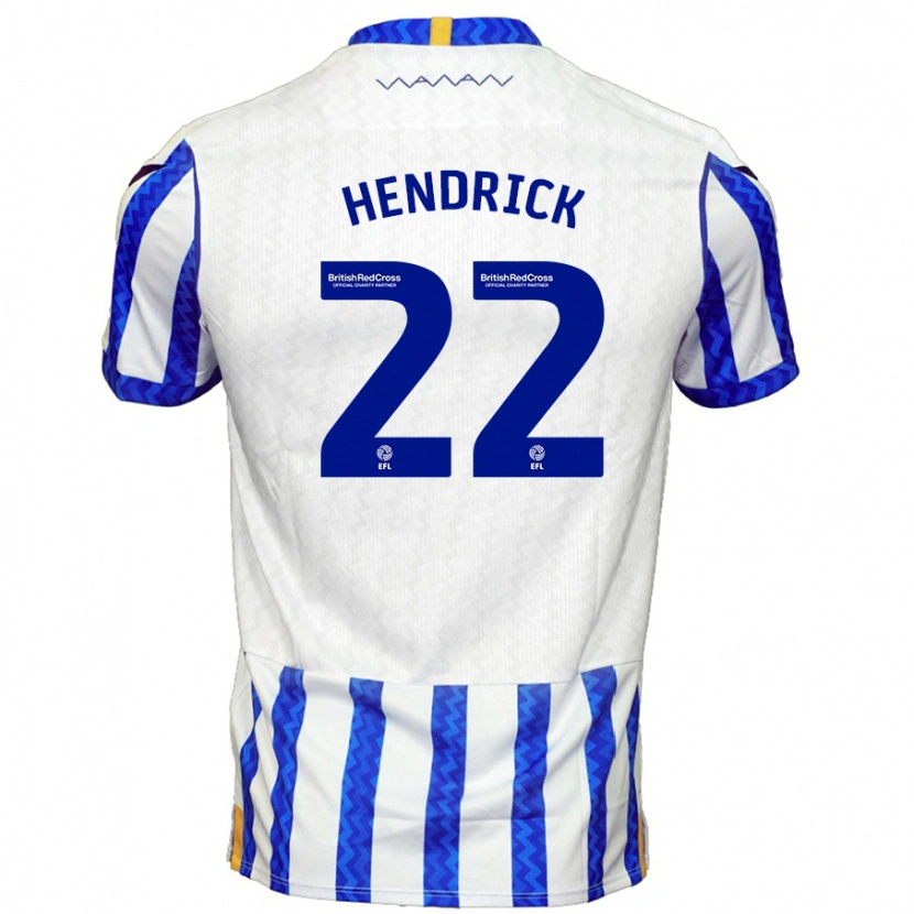 Danxen Kinder Jeff Hendrick #22 Blau Weiß Heimtrikot Trikot 2024/25 T-Shirt