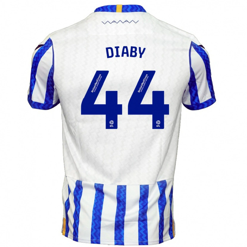 Danxen Kinder Momo Diaby #44 Blau Weiß Heimtrikot Trikot 2024/25 T-Shirt