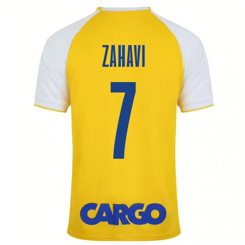 Danxen Kinder Eran Zahavi #7 Gelb Weiß Heimtrikot Trikot 2024/25 T-Shirt