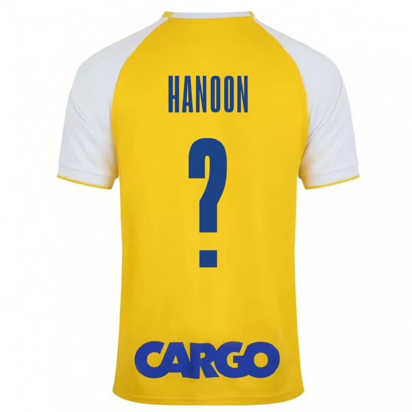 Danxen Kinder Agam Hanoon #0 Gelb Weiß Heimtrikot Trikot 2024/25 T-Shirt