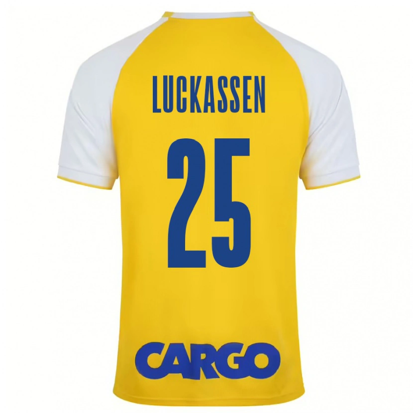 Danxen Kinder Derrick Luckassen #25 Gelb Weiß Heimtrikot Trikot 2024/25 T-Shirt